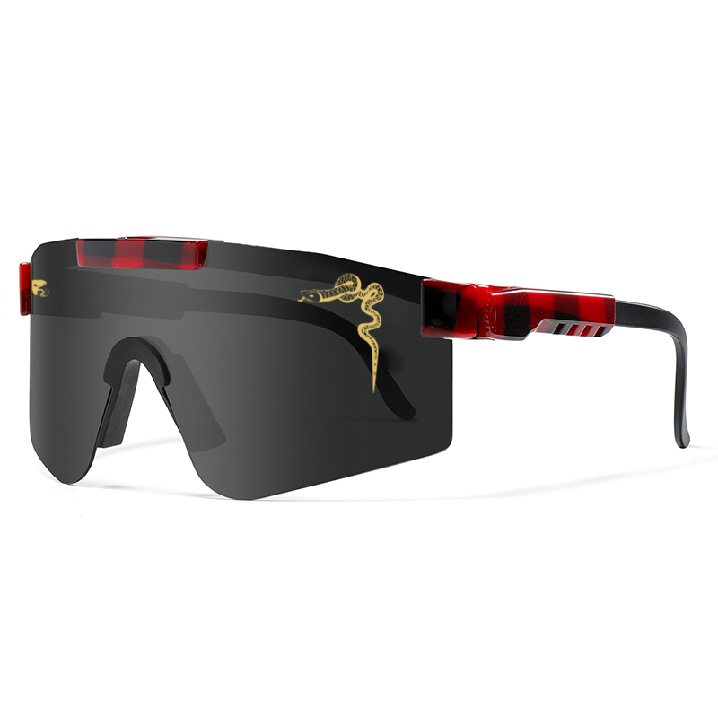 Gafas deportivas para hombre y mujer, gafas de sol para ciclismo, gafas para exteriores, piernas dobles, bicicleta, vista amplia, gafas a prueba de viento para Mtb UV400: Azul oscuro