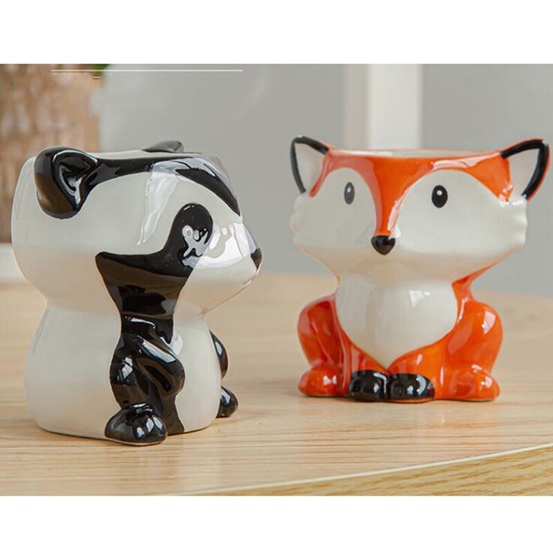 Maceta de cerámica con forma creativa de Animal para plantas, macetas para bonsái, macetas para planta para decoración del hogar
