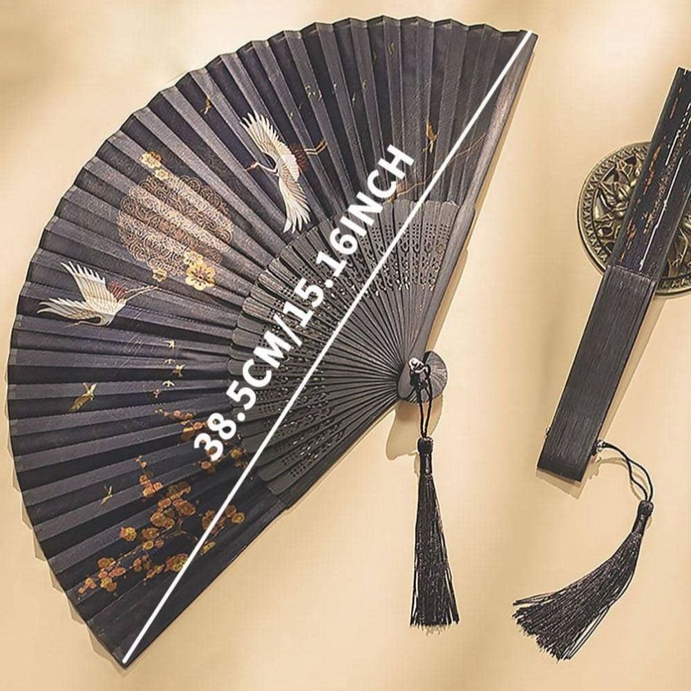 Mooie zomer opvouwbare ventilator handheld met kwastje handheld kwastje ventilator opvouwbare zijden doek bruiloftsfeest