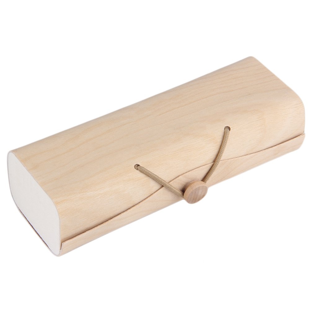 Portable Wooden Sunglasses Box Case Eye Glasses Clam Shell Protector Store Sunglasses Children Eyewear Reading Glasses Holder