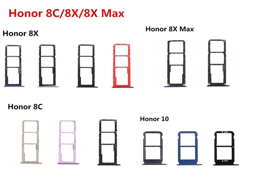 Sim-korttipaikka huawei honor 8c/8x /8x maxille sim- ja sd-korttipaikan sovittimen varaosa