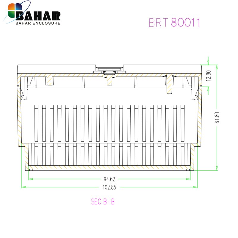 Elektronica Project Junction Box Case din rail project box PC plastic elektronische din rail BRT 80011-A1