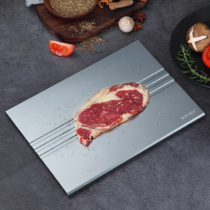 Meat Fast Defrosting Tray Fish Forzen Food Defrost Tray Defrosting Tray Defrost Plate Plaque De Cuisson Thawing Trays EA6JDB