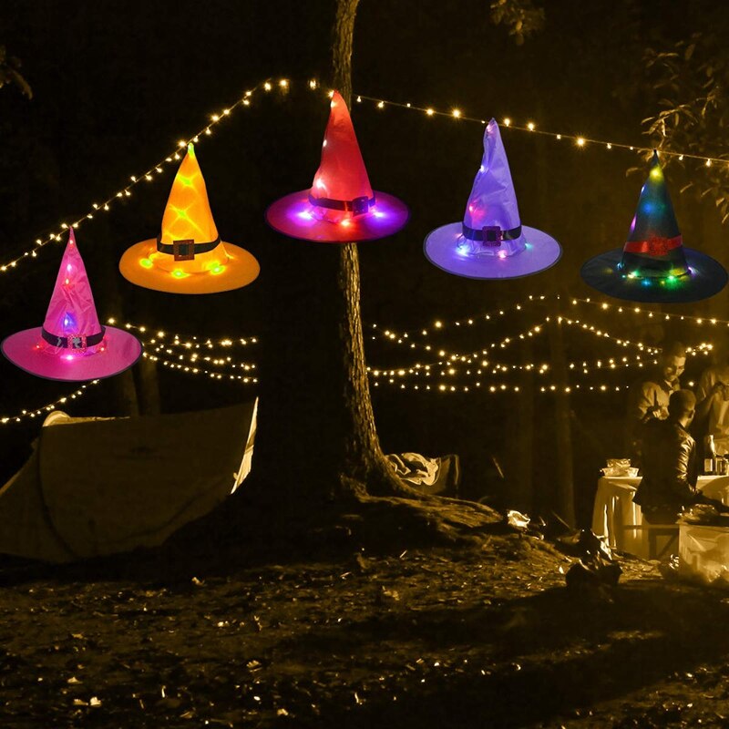 lighted witch hat decoration