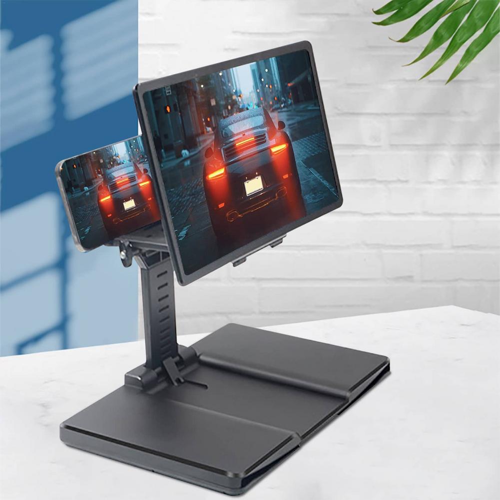 3D Desktop Phone Holder Stand Universal Mobile Phone Screen Magnifier 3D Enlarger Magnifying Video Amplifier Projector Bracket