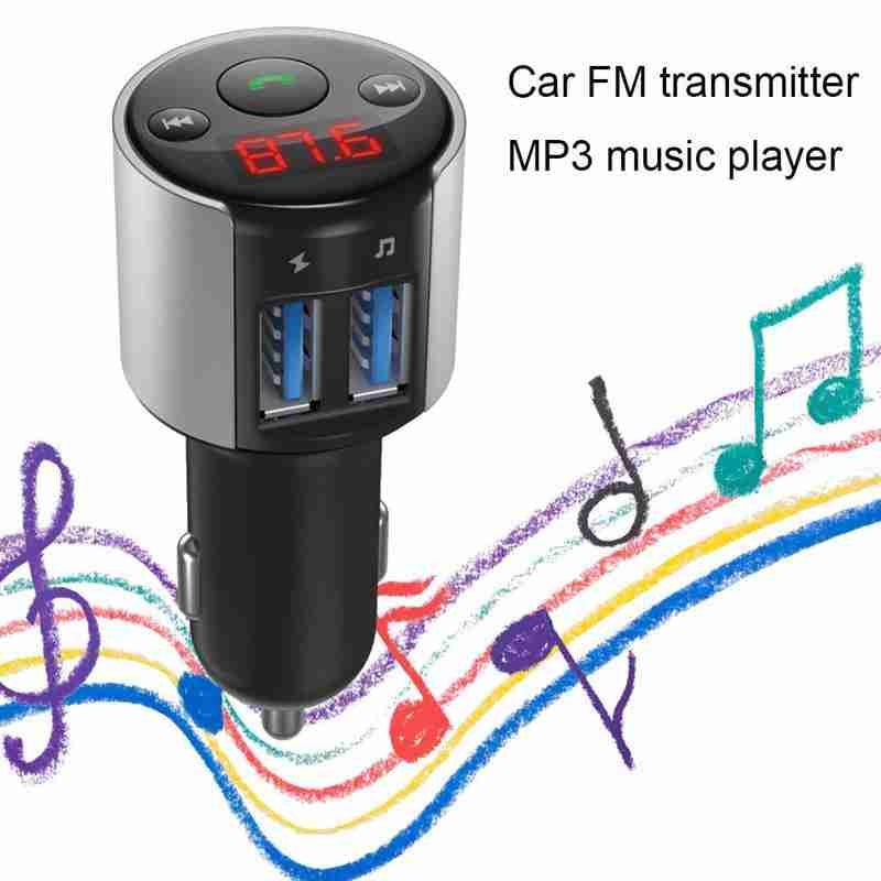 12V Auto Bluetooth Zender Fm-zender Draadloze Handsfree Mp3 Speler Ontvanger Dual Fast Charger Usb Audio Auto Accessoires