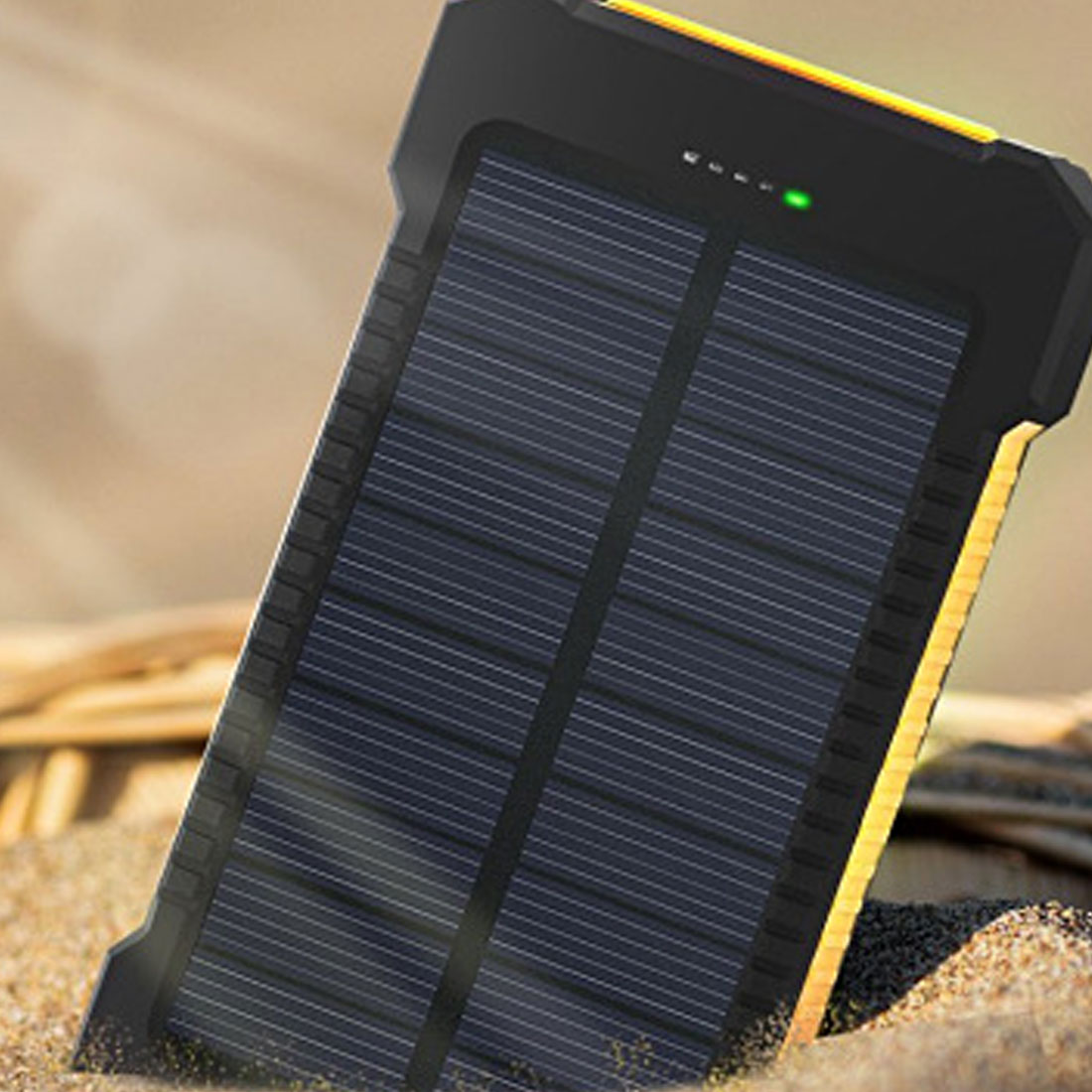 20000 Mah Hoge Capaciteit Waterdichte Solar Power Bank Dual Usb Externe Polymer Batterij Oplader Outdoor Licht Powerbank