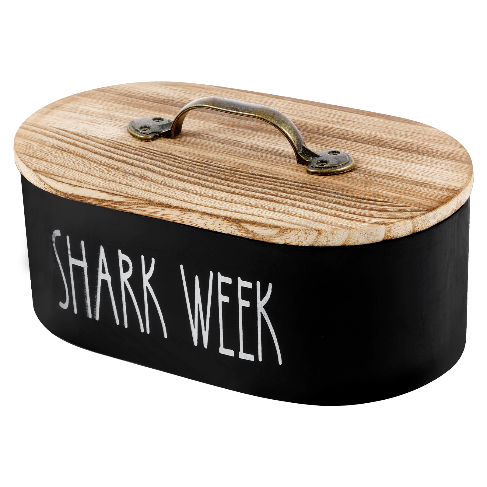 Opbevaringsboks til vatrondeller i træ med tampon og låg, stor kapacitet, vatpind til vatpind, kosmetikorganisator: Sort