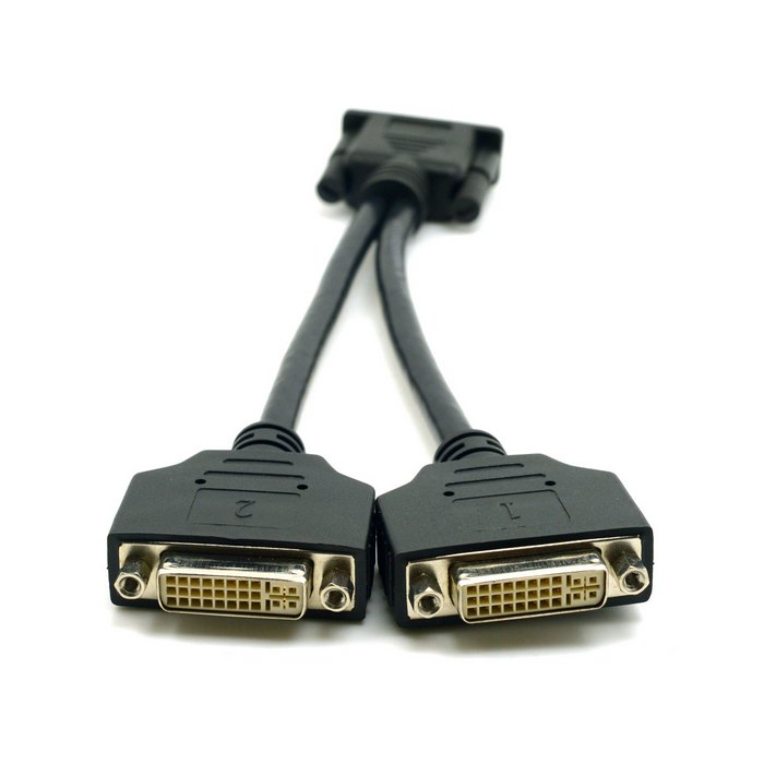 Zihan DMS-59 Male to Dual DVI 24+5 Female Female Splitter Extension Cable for Graphics Cards & Monitor
