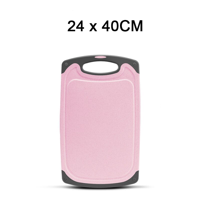 Snijplank Verdikte Grote Plastic Tarwe Stro Chop Board Huishoudelijke Dubbelzijdig Hakken Fruit Chop Boards Keuken Tool: pink