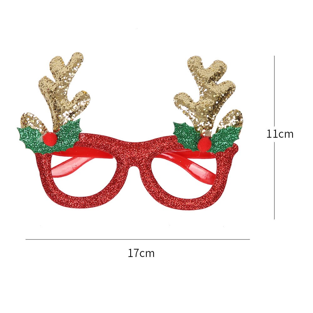 Grappig kerstkostuum feest zonnebril brilmontuur voor kinderen volwassenen vrolijke kerstversiering gunst: J