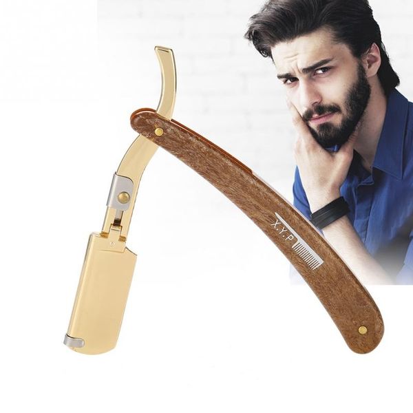 Manual Shaver Folding Straight Razor Stainless Steel Beard Shaver Hair Removal Barber Tool