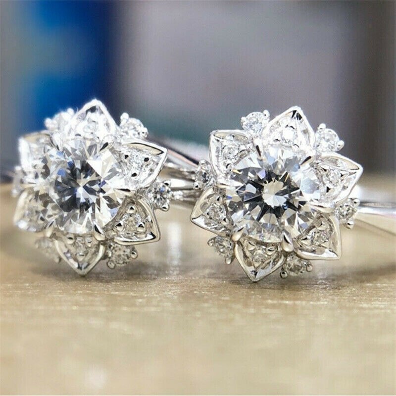en ring donkerblauw kristal en wit zirkonia - Elements Silver en ring donkerblauw kristal en wit zirkonia - Elements Silver