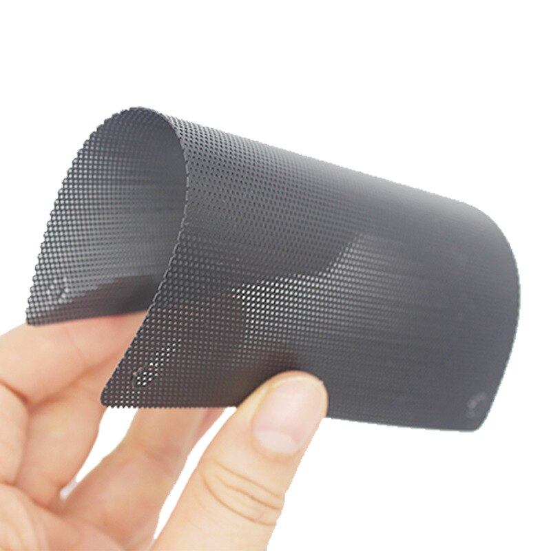 10 unids/lote 120mm negro cortable PVC PC ventilador polvo filtro caja a prueba de polvo malla de la computadora