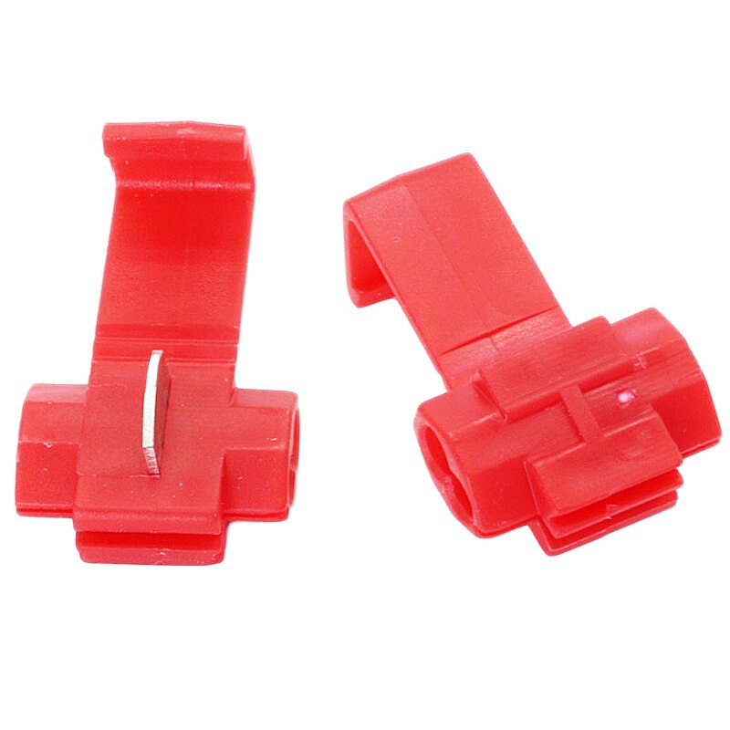 Scotch Lock Electric Wire Cable Connectors Quick Splice Terminals Crimp Non Destructive Without Breaking Line AWG 22-18: Red / 50PCS