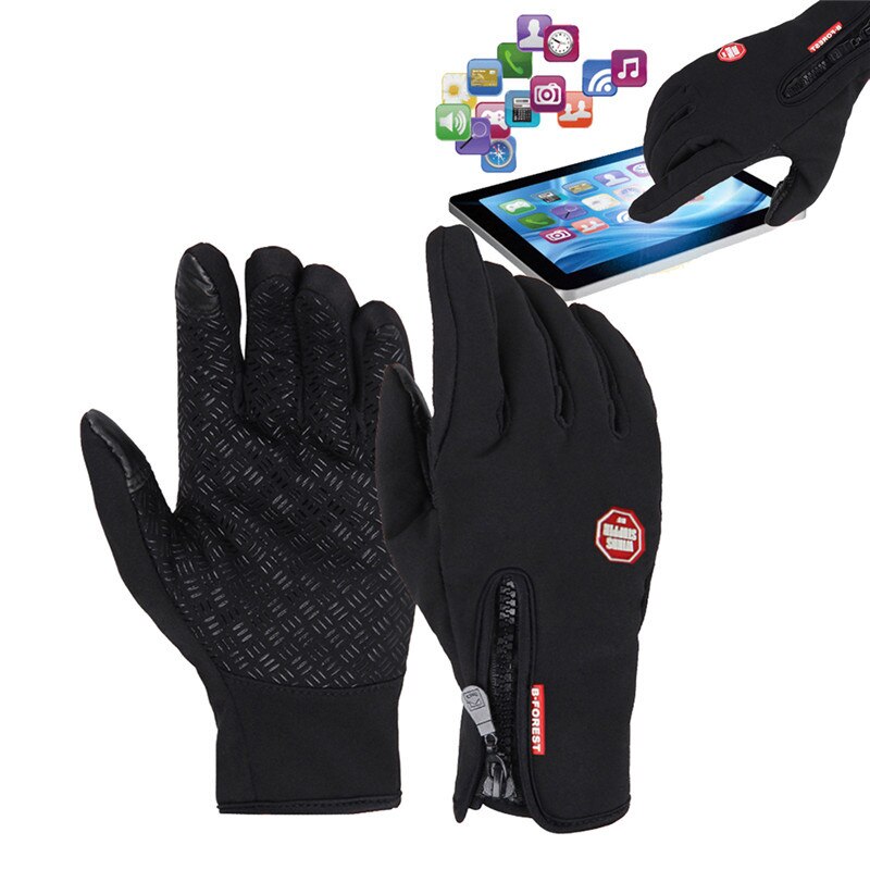 Gants de sport unisexe pour écran tactile, thermique et pour l'hiver, cyclisme, vélo, Ski, Camping en plein air, randonnée, moto, doigt complet