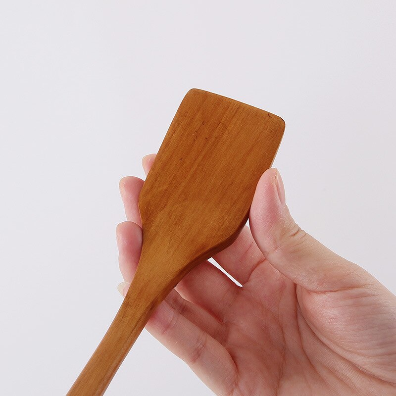 One Wood, One Craftsman Nonstick Wooden Spatula Small Wooden Spatula Mini Cooking Spoon Spatula Barbecue Spatula: Default Title