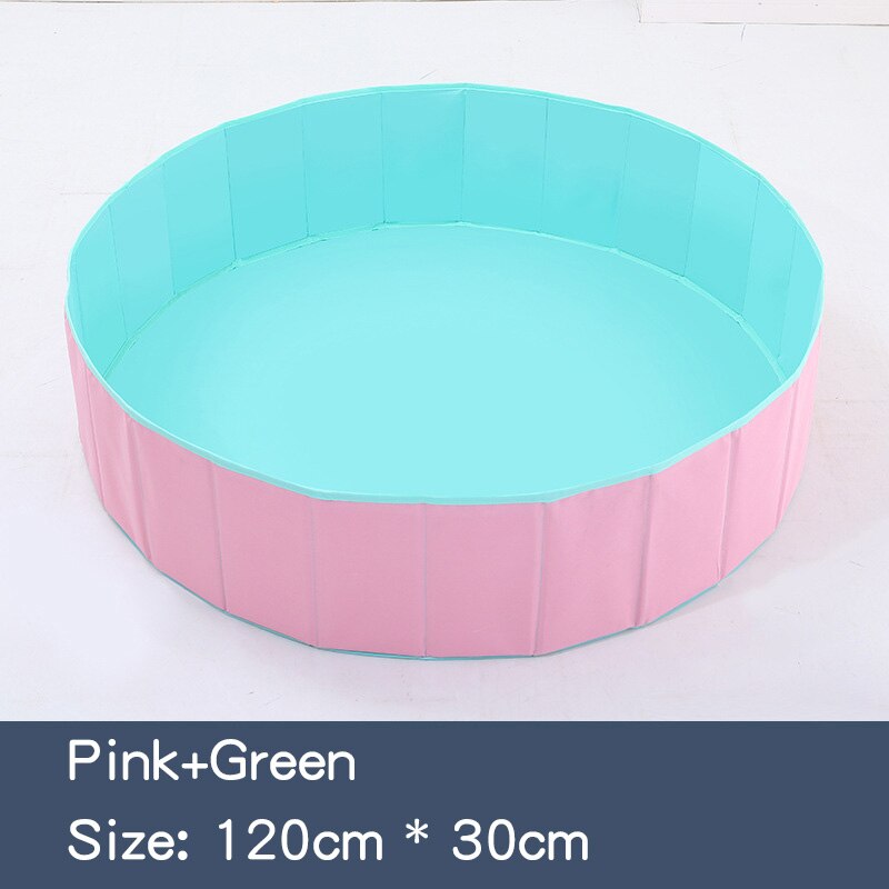 Bambini Pieghevole Oceano Piscina di Palline Pit Bambino Recinzione Parco Giochi Al Coperto Lavabile Anti-Skid facile da Memorizzare Palla da Biliardo Per Bambini regali: pink-green 120cm