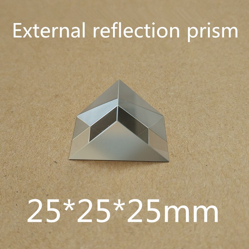 25x25x25mm Right Angle K9 Triangular slope External Reflecting Prism Lens coating with silver-plated