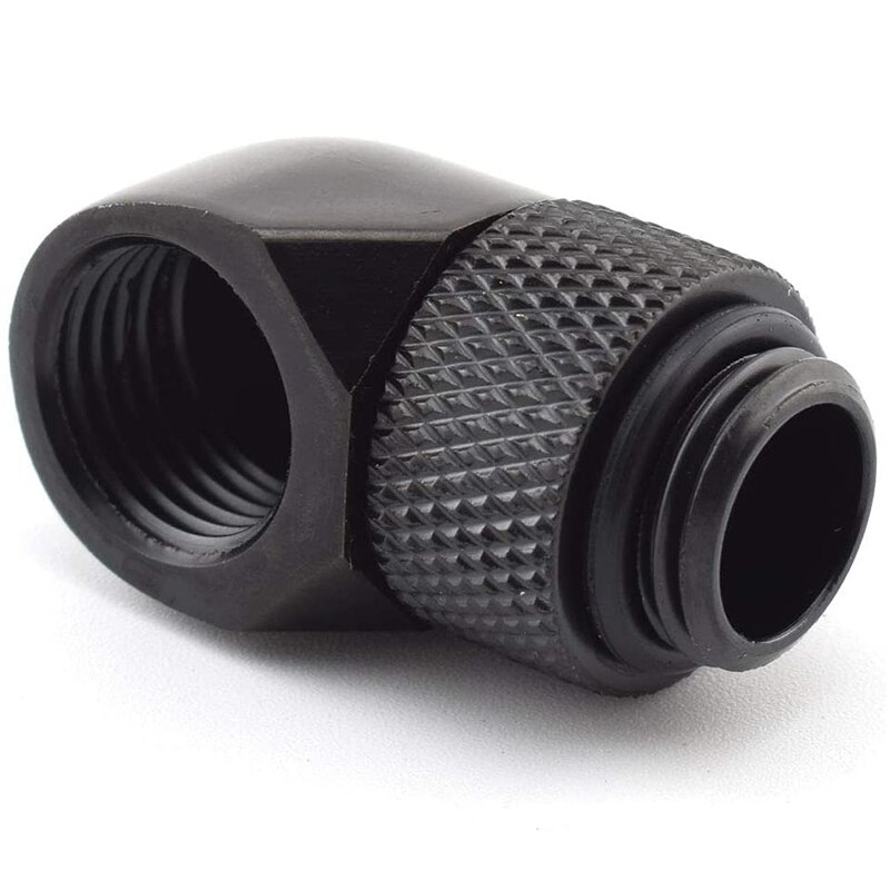 4Pcs / Lot G1 / 4 Inch 90 Rotary Compression Fitting 90 Degree Rotary Fitting Water Cooling Adaptors Metal Connector