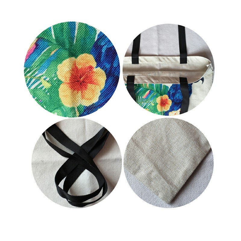 Opvouwbare Herbruikbare Boodschappentassen Voor Vrouwen Mooie Zonnebloem Print Linnen Tote Bag Student School Reizen Schoudertassen Pouch