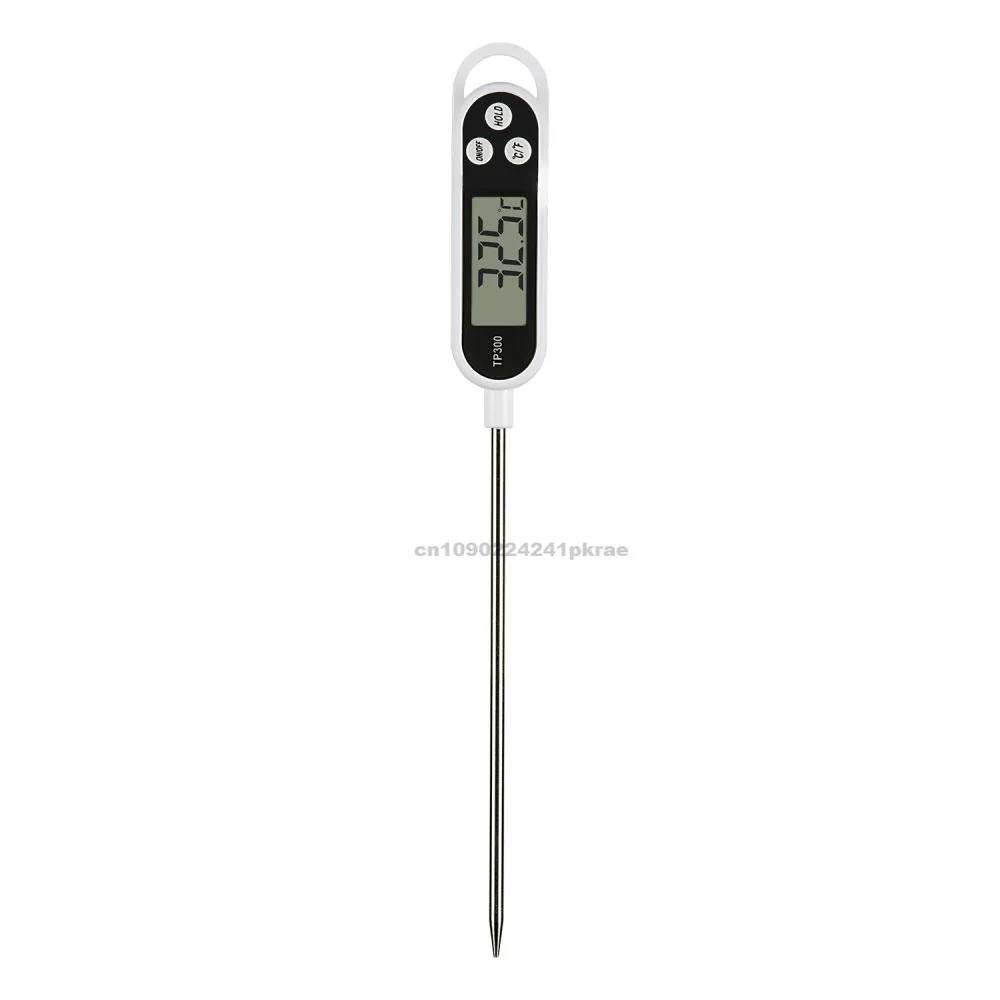 Probe Type Food Electronic Thermometer Kitchen Digital Thermometer for Meat Milk Cooking Food BBQ TP300 Temperature Gauge Tool: Red