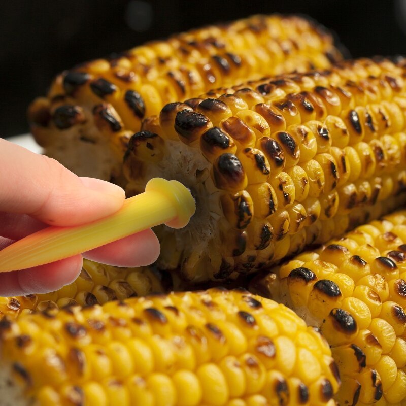 4 Uds. Soportes seguros de mazorca de maíz pinchos aguja puntas para barbacoa jardín herramientas de mano tenedor