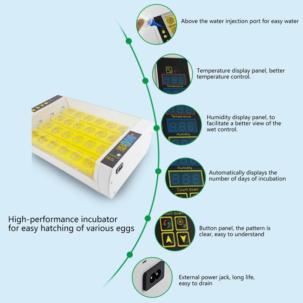 Automatische Incubator Broedmachine Boerderij Broederij Machine 24 Ei Kip Eend Gans Vogel Duif Kwartel Broedmachine Veeteelt