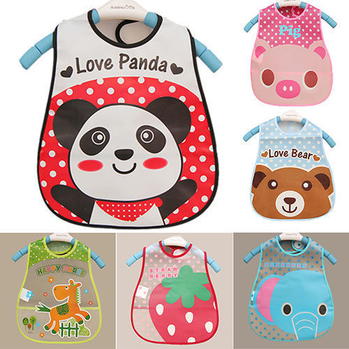 Pudococo schattige babyjongens en meisjes, kinderslabbetjes, waterdichte speekselhanddoek, cartoon slabbetje, voedingsbandana, babyverzorgingstools, slabbetjes met dierenafbeelding