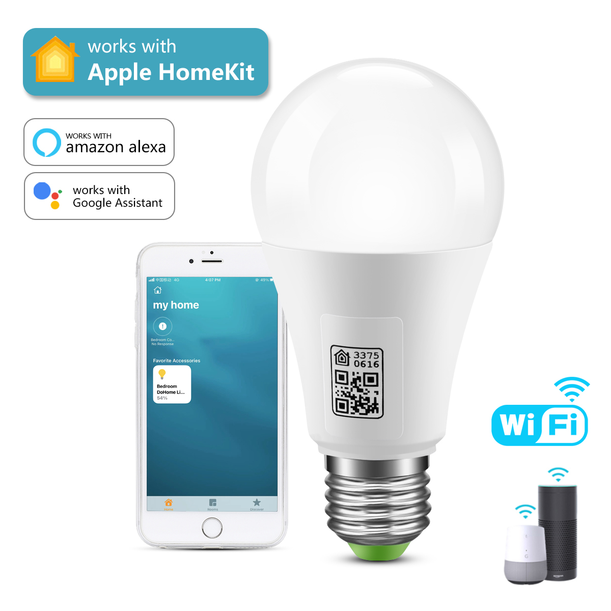 9W Rgb Apple Homekit Wifi Licht Led Lamp Rgbw Bluetooth Led Lamp E27 Siri Voice Control Home Verlichting Werk met Homekit