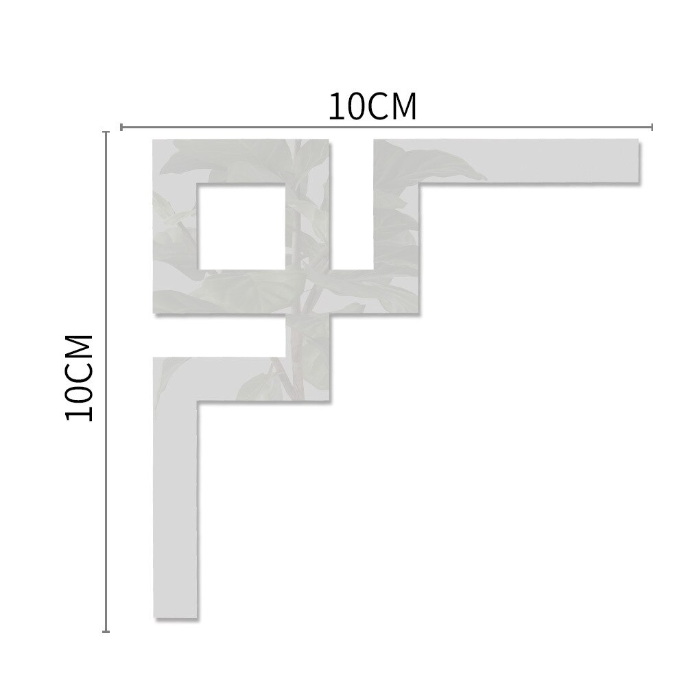 4 Pcs Door Wardrobe Background Wall Corner Decoration Acrylic Mirror Stickers Wallpaper Living Room Home Decor Accessories: Silver