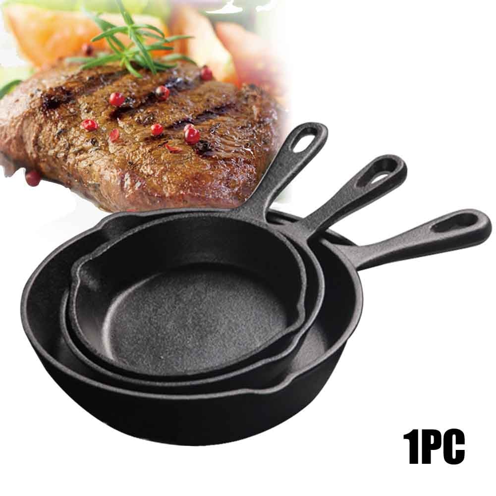No Coating For Induction Cooker Frying Pan Mini Smooth Surface Cast Iron Non Stick Cookware Eggs Pancake Home Kitchen Restaurant