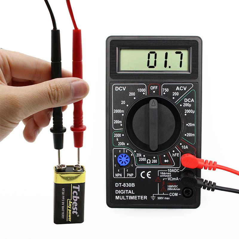 Handheld Digital Multimeter AC/DC LCD Mini Voltmeter Ammeter Ohm Tester High Safety Handheld Meter Capacitance Tester