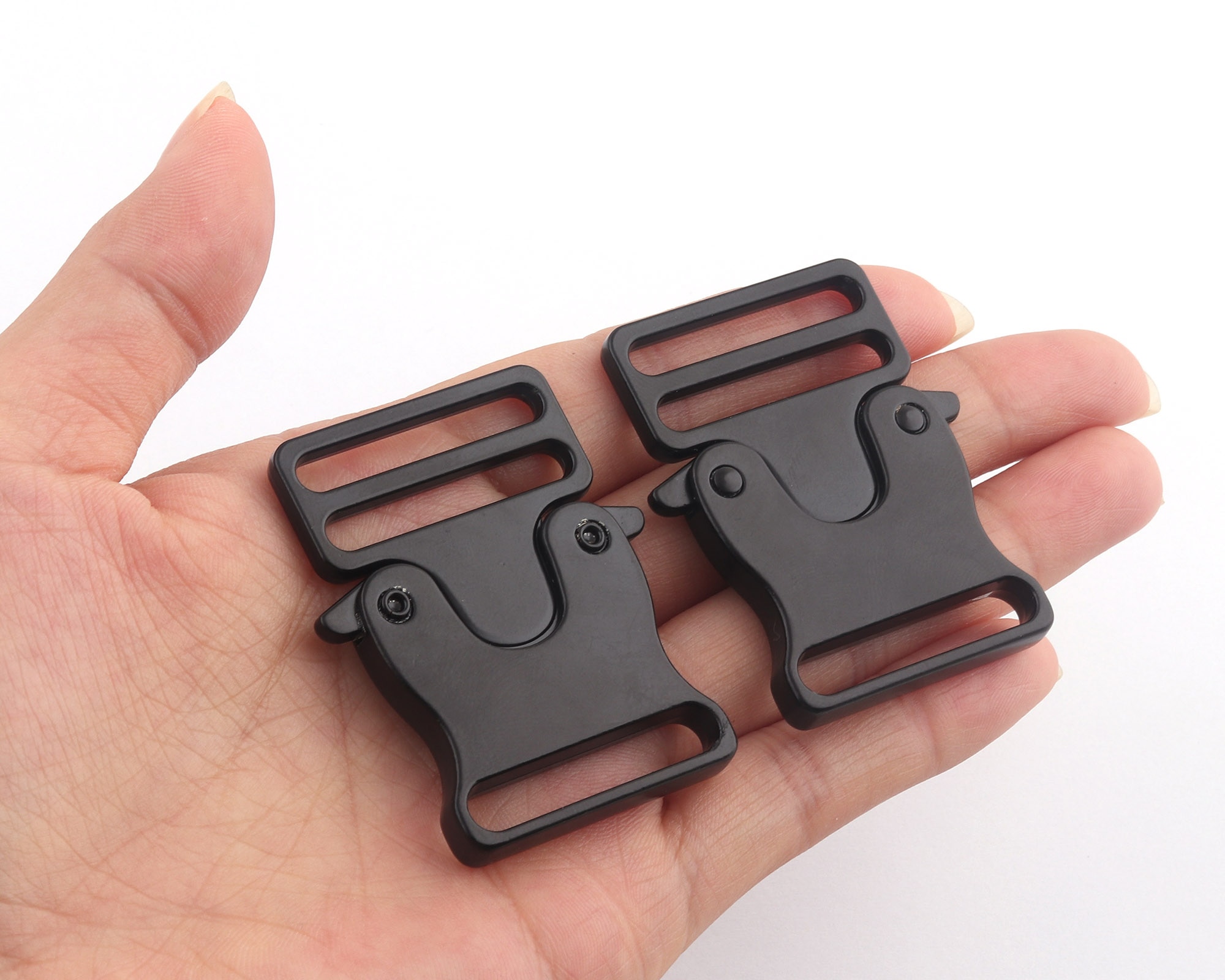 38Mm Zwart Release Gespen Richter Purse Slide Verstelbare Rugzak Gespen Riem Riem Tas Sluiting Clip Lock Halsband Webbing