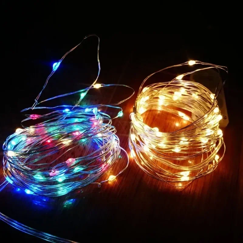 USB Battery Powered LED String Lights for Christmas Outdoor Room Festival Decor Small Colored Fairy Lights Atmosphere