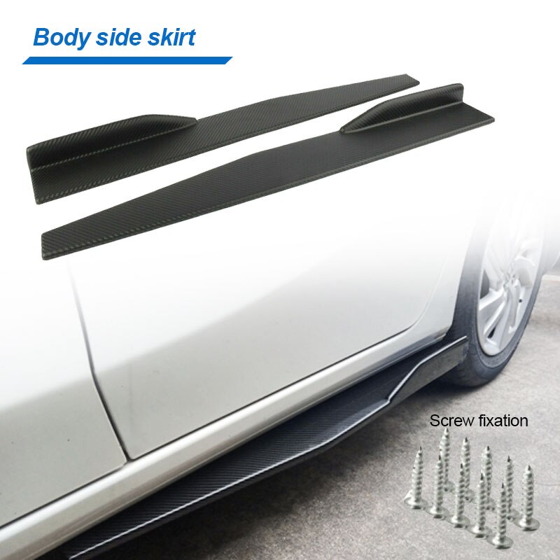 2 Stuks Universele 74.5Cm/29.33 "Auto Carbon Spoiler Rear Lip Car Body Side Rok Extension Splitters pp Winglet Wing Kit