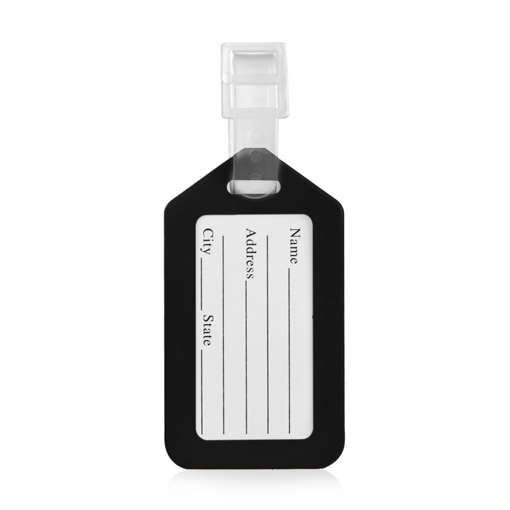 1 Uds. porta Dirección de identificación para maletas de viaje, etiqueta de equipaje de plástico, etiqueta de equipaje, etiqueta portátil, accesorios de viaje para hombres y mujeres