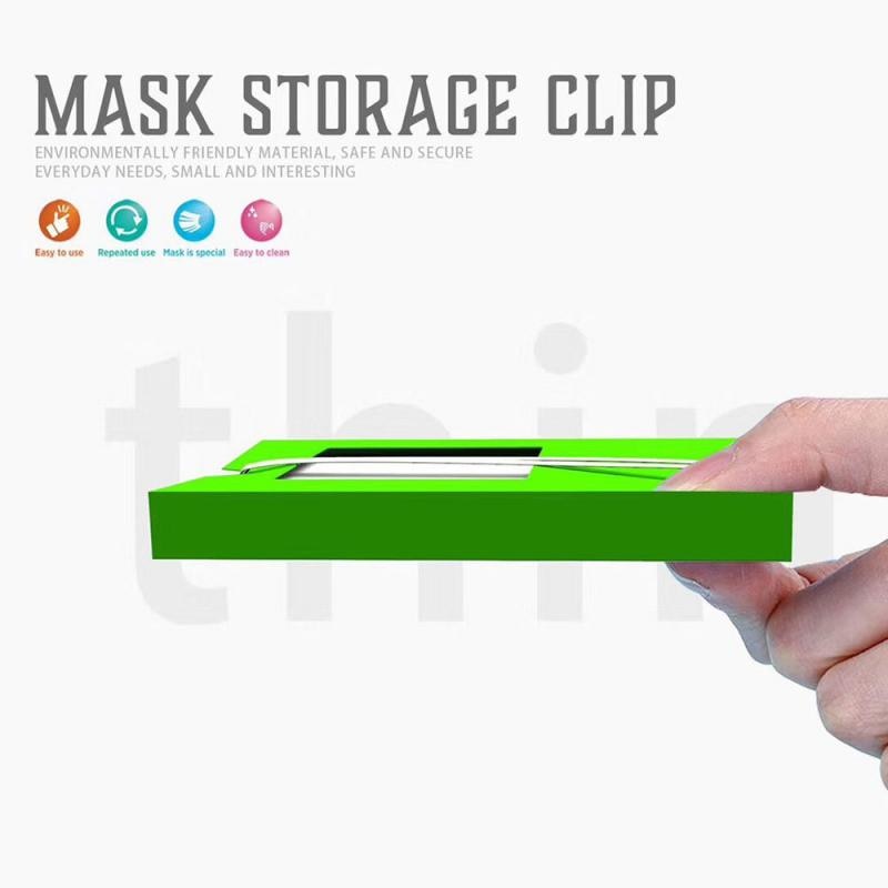 Portable foldable disposable dust mask storage box recycling dust mask storage clip container box mask mask storage bag