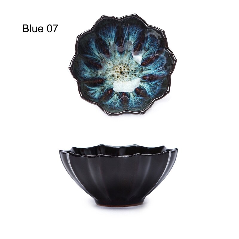 Colorful starry teacup,temmoku glaze tea cup,Kung fu cup Build kiln ceramic cup Teacup,Chinese Jingdezhen Beautifully artwork: 05