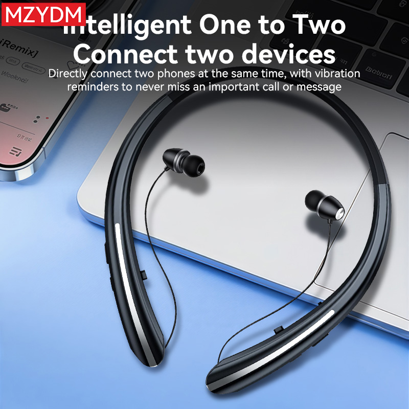 Bluetooth Neckband Headphones HX801 Noise Cancelling Sports Earbuds Waterproof HiFi Stereo Bass Wireless Headset Earphones