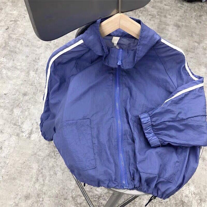 Ragazzi ragazze giacca tuta sportiva protezione solare abbigliamento abbigliamento estivo per bambini camicia con cerniera coreana Sunbreaker abbigliamento per bambini ragazza