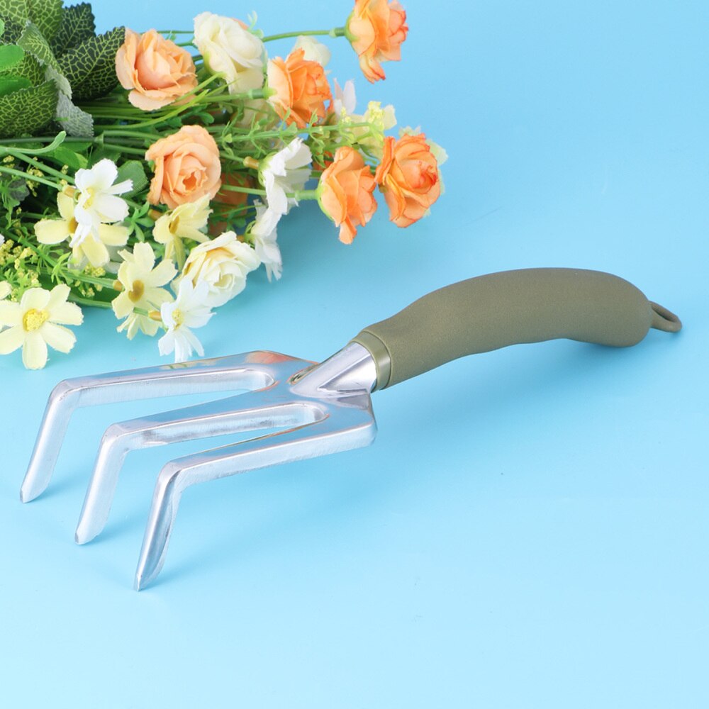 Bend-Proof Kleine Hand Cultivator Bodem Helmstok Aluminium Hand Fan Hark Lichtgewicht Ergonomische Comfortabele Grip Handvat Voor Draaien Th