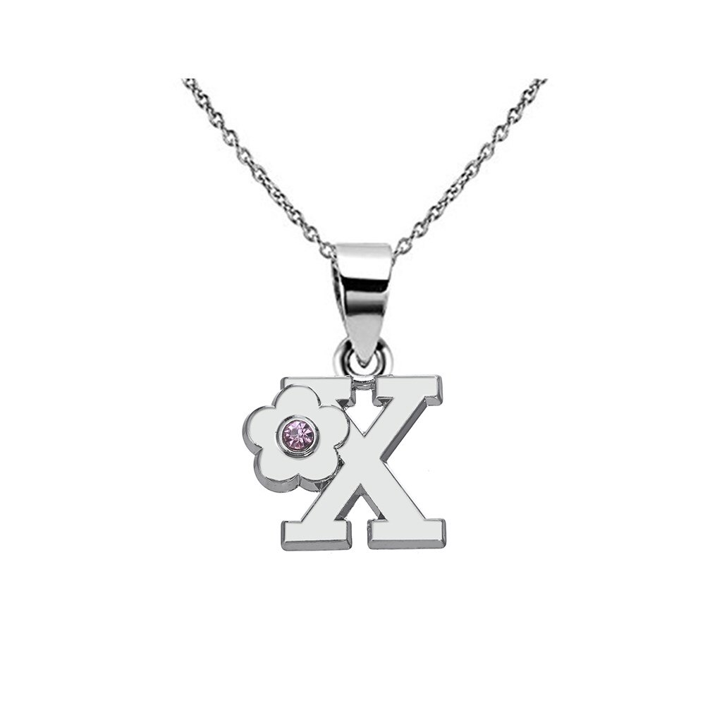 My Shape Initials Flower Letter Name Necklace for Girls Children's Alloy Crystal Flower A-Z Alphabet Pendant Chain Kids Jewelry: Antique Gold Plated