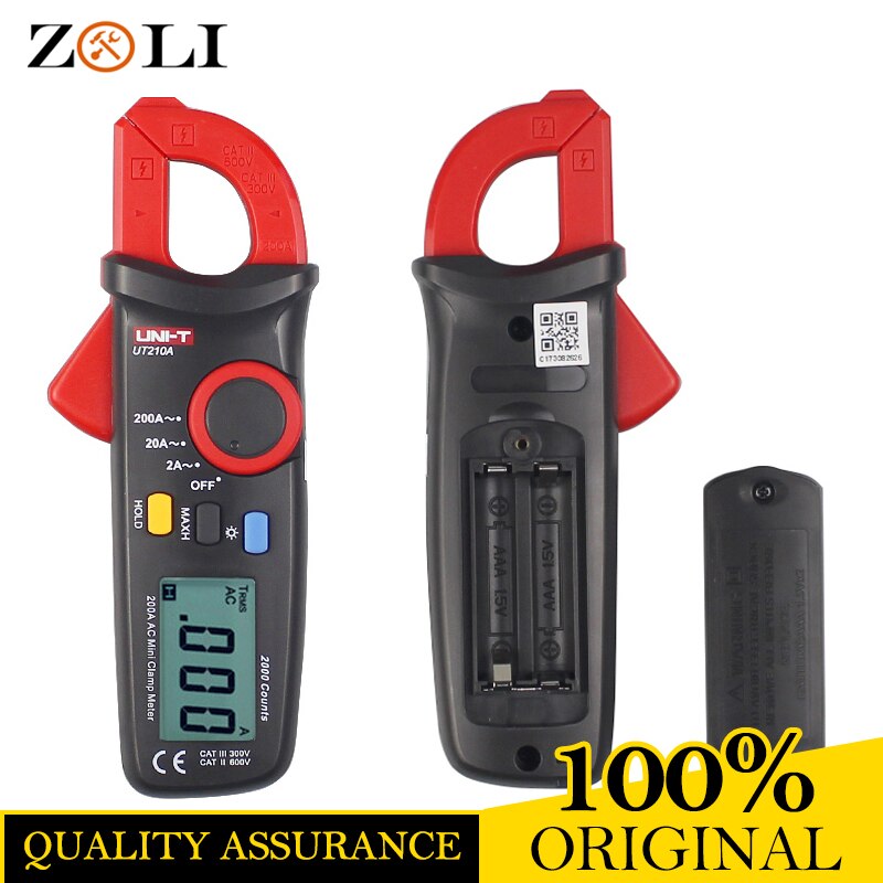 Mini Digitale Klem Meter UNI-T UT210A Non Contact Multimeter Ac/Dc Stroom Spanning Capaciteit True Rms Auto Range Vfc handheld