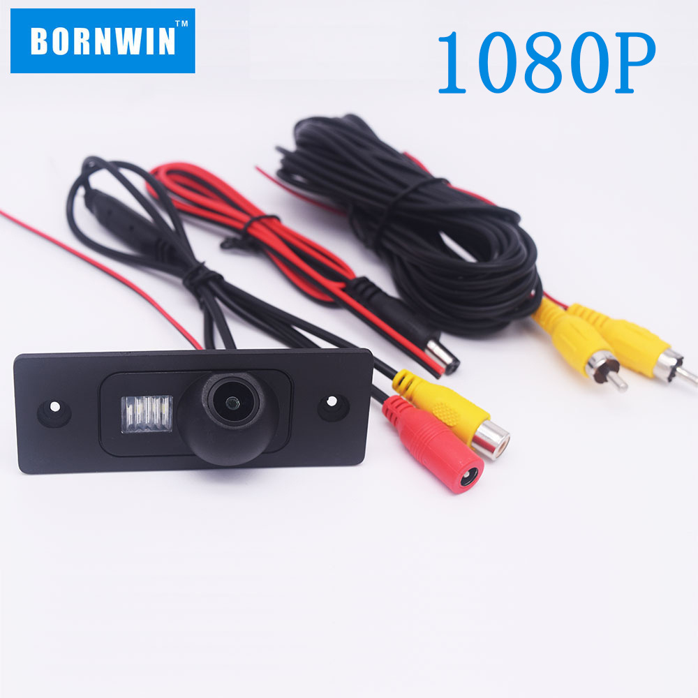 Bornwin-cámara de visión trasera de coche AHD, videocámara impermeable de 1080P, 720P, 170 °, vídeo HD para Porsche Cayenne Volkswagen Tiguan: Plata