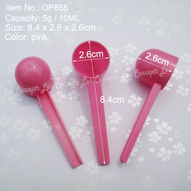 50 teile/los Kunststoff Scoop Sauerei PP Löffel 0,1g 0,25g 1g 2ml 3g 6ml 4g 8ml 5g 10ml 10g 20ml 30g für Möglichkeit-freies: 5g 10ml OP858 Rosa