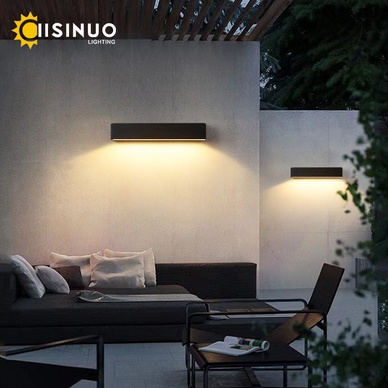 Lampada da parete in alluminio impermeabile per esterni