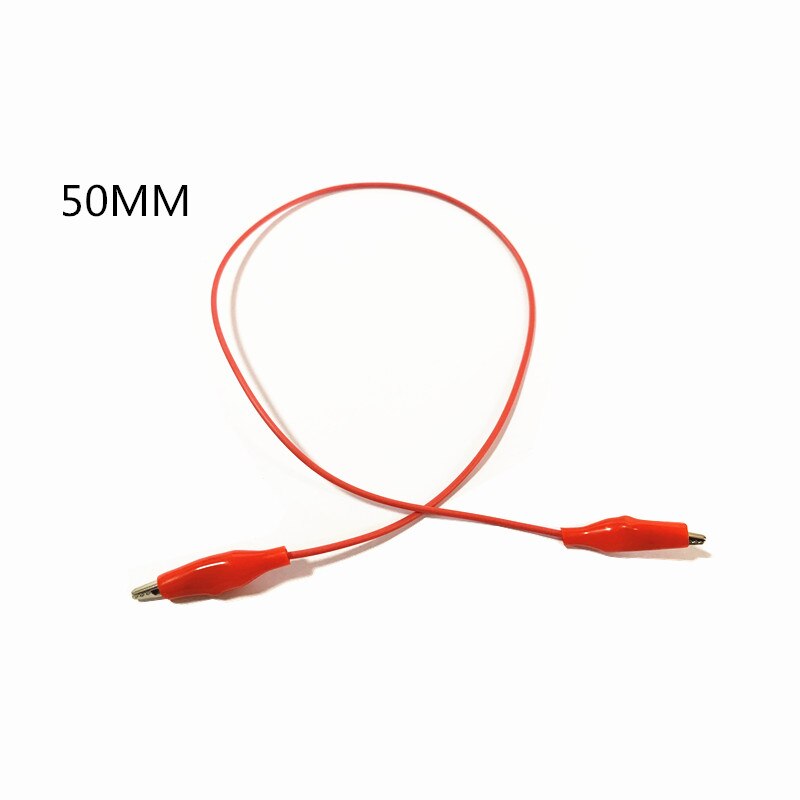 25mm/50mm krokodilleklip / testlinie / enkelt hoved dobbelt krokodilleklip / ledning / batteriklemme / kabel / elektronisk forbindelse: 50mm røde