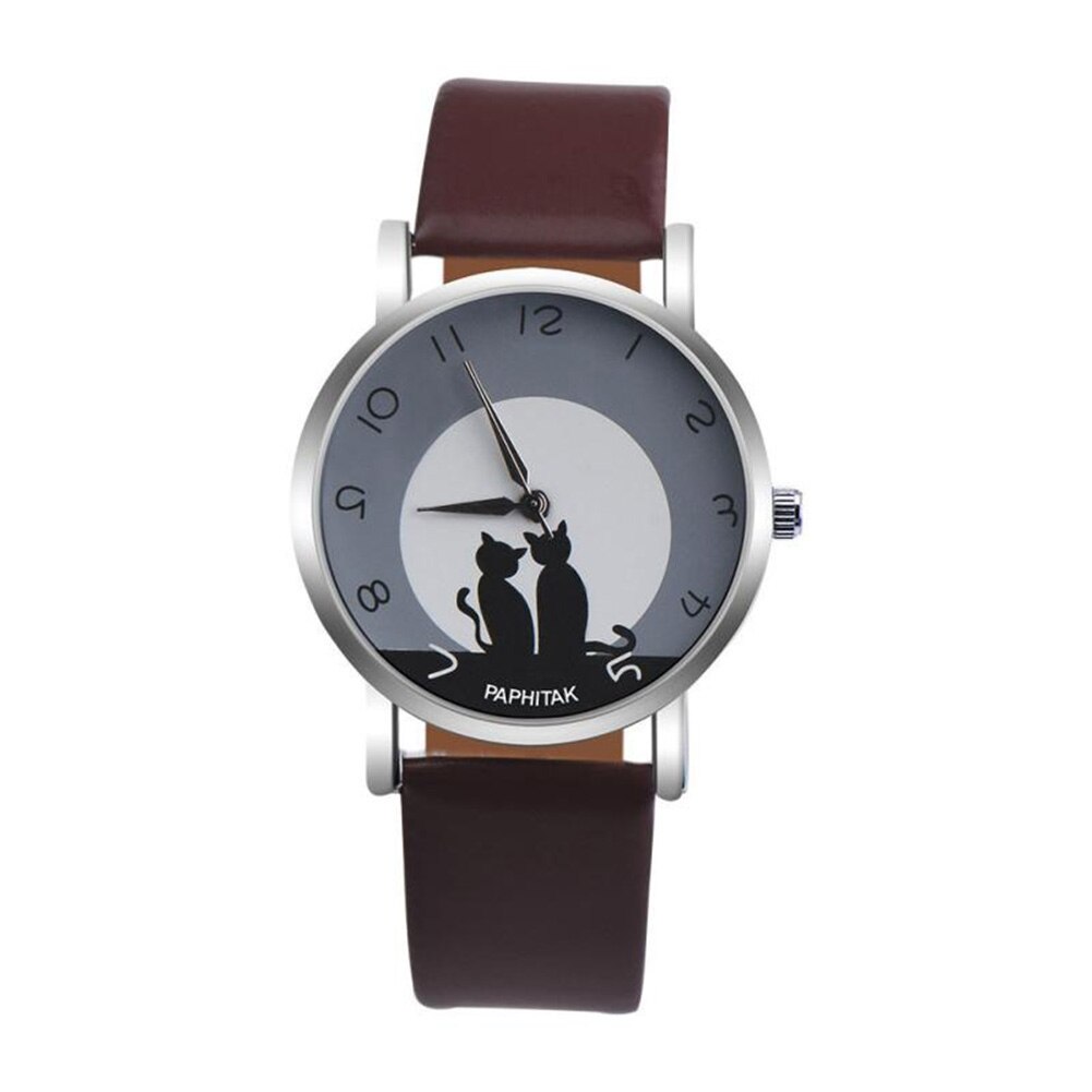 Männer Frauen relogios Schöne Katze Quarz Analog Arabische Zahlen Party Datum Paar Armbanduhr reloj bajan saat HEIßER frau uhr