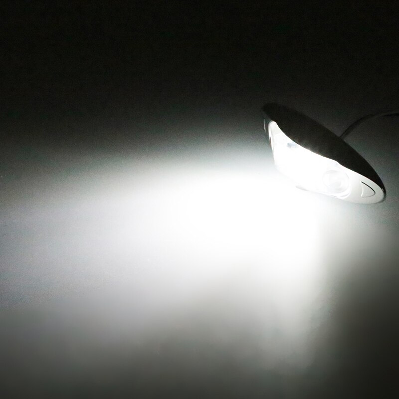 10 st bil vita arbetsbelysning 12v 24v 3- ledad sidomarkeringsavstånd fiskform lastbil skåpvagn röd led lampa  ip67 bil lampor